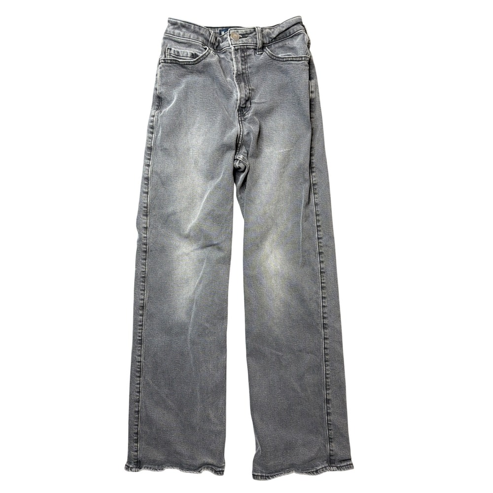 Hollister Jeans Womens 0R Ultra High-Rise Baggy Grey Vintage Stretch W25R